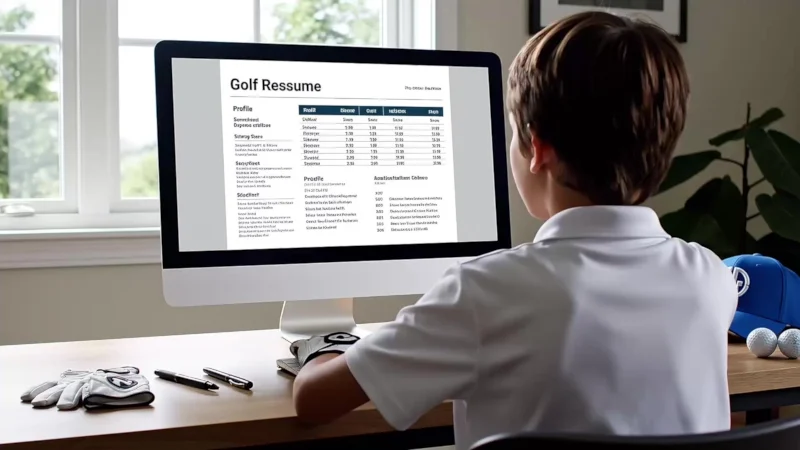 Ist ein Golf Resume oder Golf Lebenslauf auch etwas für junge deutsche Golftalente? Bild: KI-generiert. Ist ein Golf Resume oder Golf Lebenslauf auch etwas für junge deutsche Golftalente? Bild: KI-generiert.