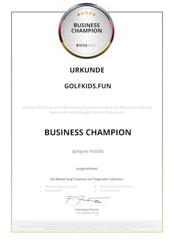 Ausgezeichnet 2026 mit dem Business Champion-Siegel von DISQTrust Ausgezeichnet 2026 mit dem Business Champion-Siegel von DISQTrust